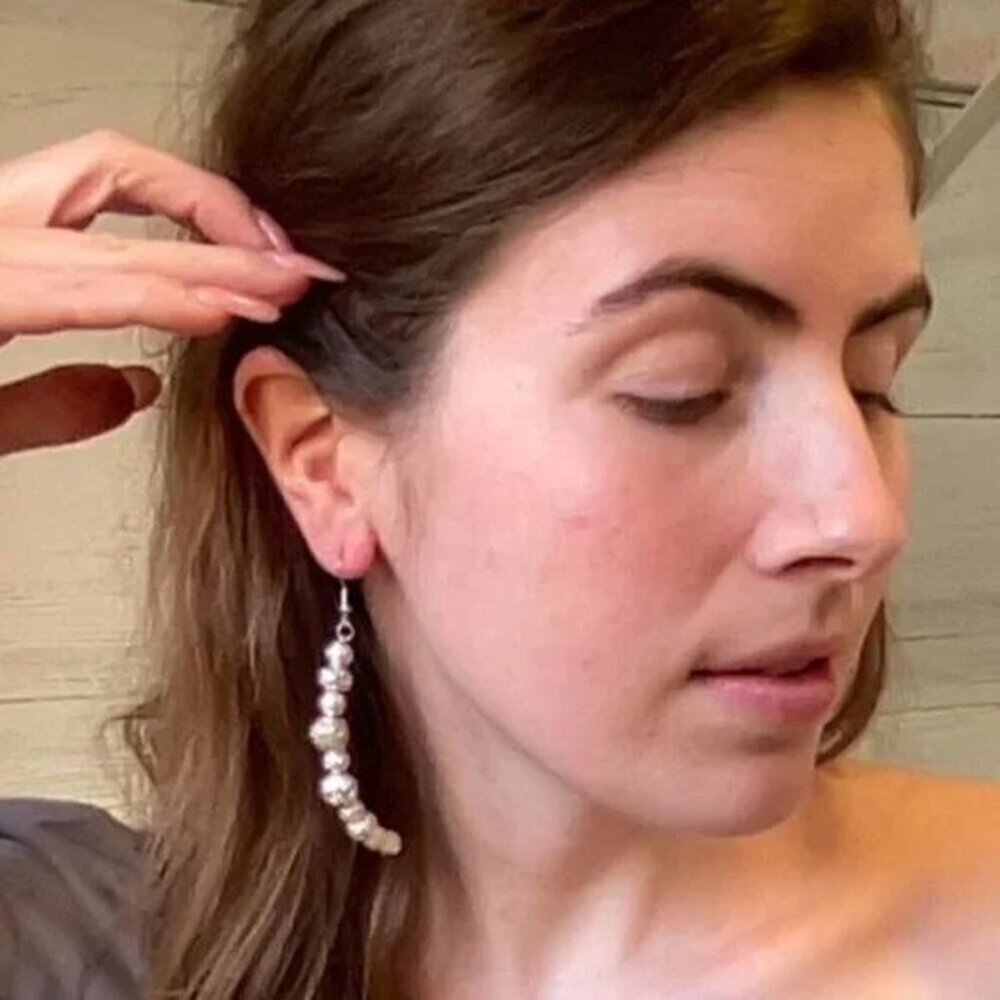 Unique Handmade Metallic Earrings